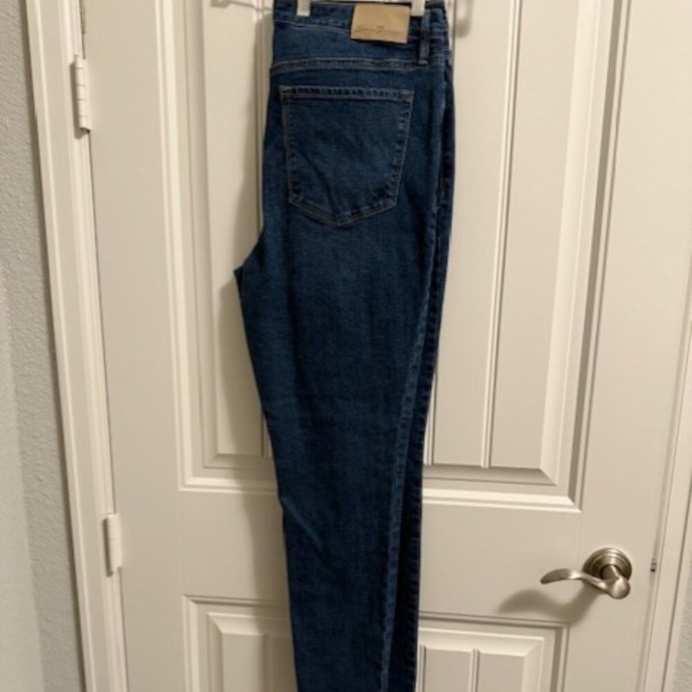 SEVEN 7 DENIM WOMEN’S JEANS MED WASH BLUE SIZE 12, SKINNY ANKLE LENGTH